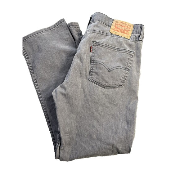 Levi’s 514 Jeans Men’s 34x30 Gray Relaxed Fit Straight Leg Stretch Denim - Picture 1 of 11